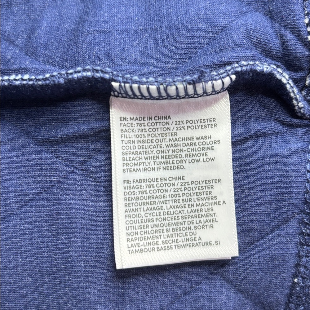 Lands' End Women's Cozy Soft Quilted 5 Snap Pullover Hoodie Kangaroo Pocket 😍 - Picture 8 of 8